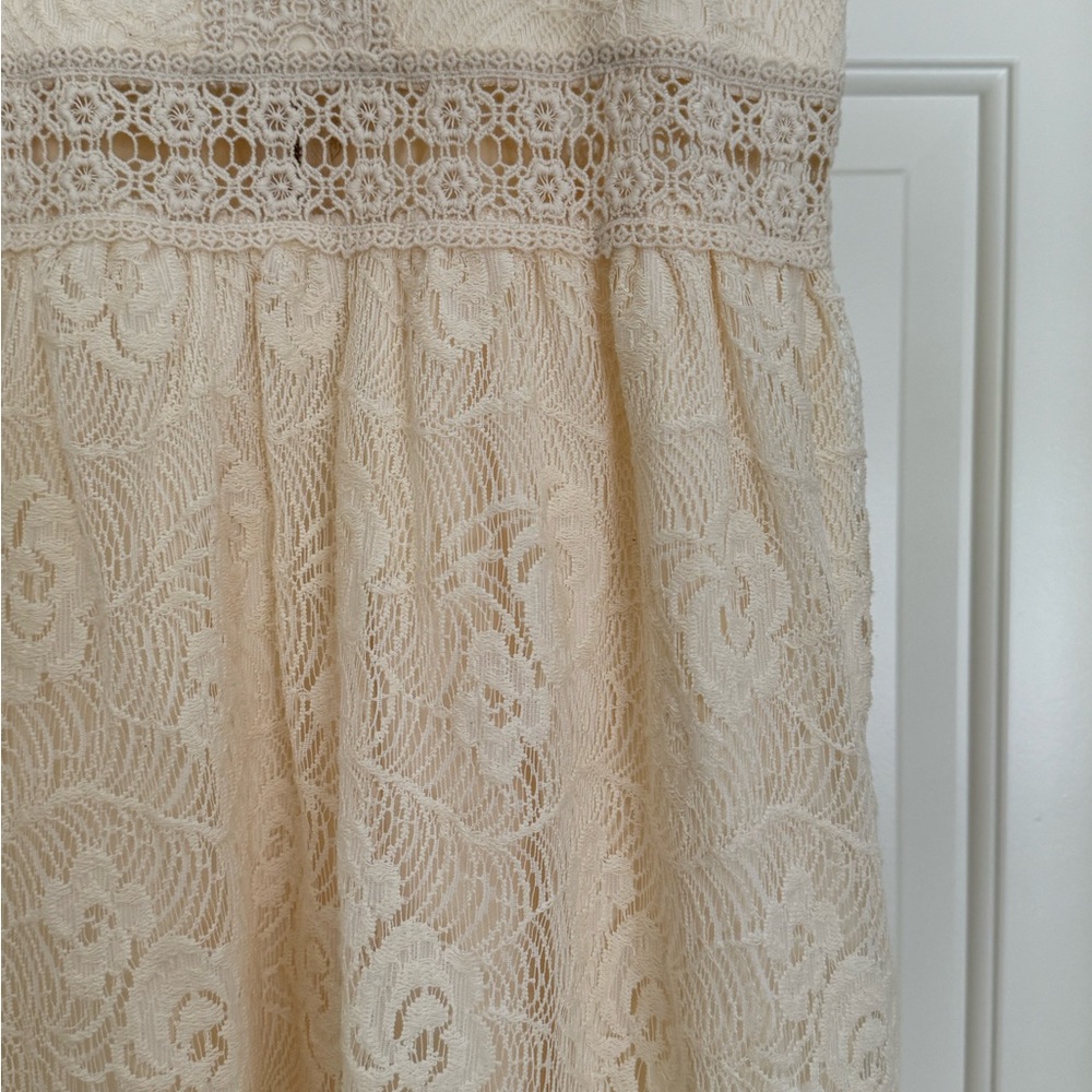 Altar’d State cream eyelet dress Small